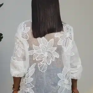 NET FLORAL BUBBLE LONG SLEEVE SHIRT 0704A - Image 10