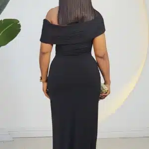 PLEAT CAPE RUCH EVENING DRESS 2632 - Image 12