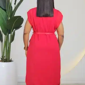 PLEAT SLEEVE DOUBLE BREASTED DRESS 5812 - Image 2