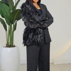 SIDE RUFFLE BLAZER 9493 - Image 6