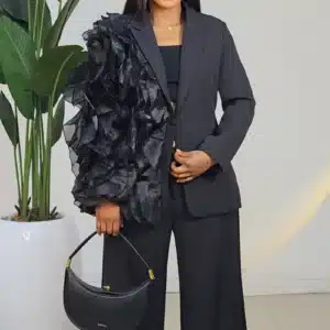 SIDE RUFFLE BLAZER 9493 - Image 2