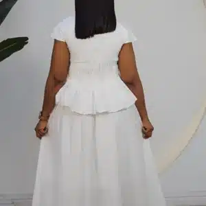 SMOKEY WAIST TOP & FLARE MIDI SKIRT 6184 - Image 8