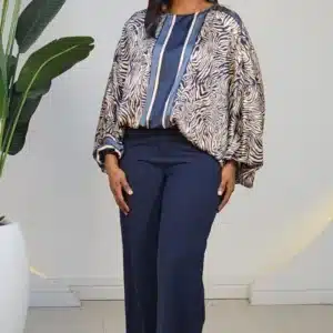 ZEBRA PRINT KIMONO SLEEVE TOP 0704A - Image 2