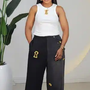2-TONE BROOCH PATCH JOGGERS 0205A