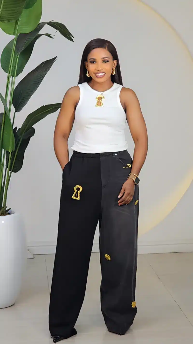 2-TONE BROOCH PATCH JOGGERS 0205A