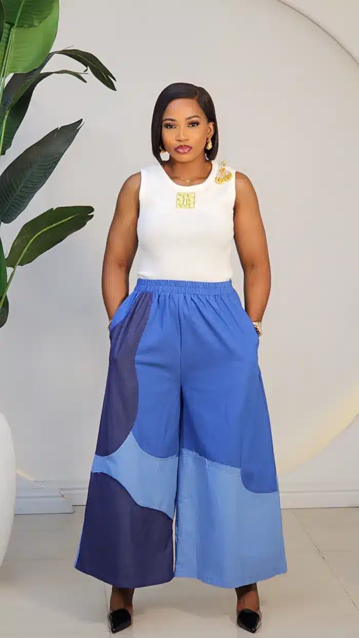 3-TONE HEM CULOTTE JEAN 80898