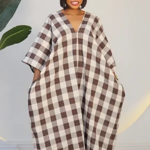 CHECKERS DRAFT LINEN ABAYA 60191