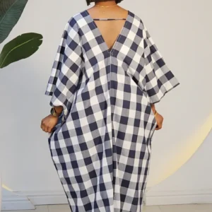 CHECKERS DRAFT LINEN ABAYA 60191 - Image 8