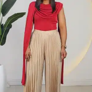 COWL FRONT BACK DRAPE TOP 2538 - Image 7
