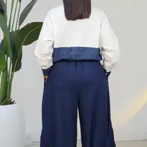 DRAPE BUTTON DETAIL CULOTTES JEAN 80556 - Image 3