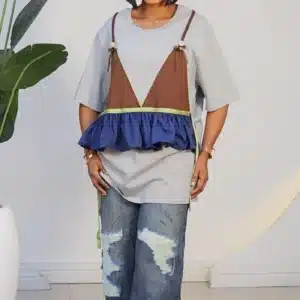 ILLUSION FRONT SPAG OVERSIZED TSHIRT W260171 - Image 3