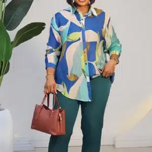 PATTERN BUTTON DOWN SHIRT 0509A - Image 5