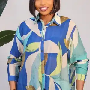 PATTERN BUTTON DOWN SHIRT 0509A - Image 2