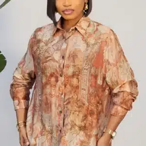 PRINT STUD EMBROIDERY FRONT SHIRT 2701 - Image 2