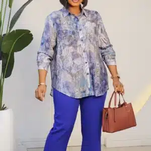PRINT STUD EMBROIDERY FRONT SHIRT 2701 - Image 3