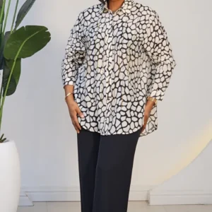 PRINT STUD FRONT SHIRT 2205A - Image 3
