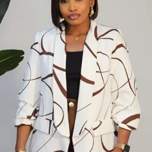 RING PRINT BOYFRIEND BLAZER 1505A