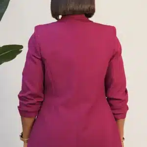 RUFFLE SLEEVE BOYFRIEND BLAZER 1505A - Image 3