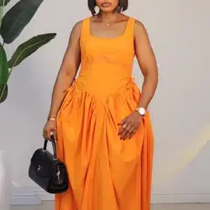 SLEEVELESS HEM MIDI DRESS 8888