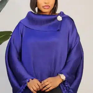 TASSOL DETAIL MIYAKI COWL PONCHO TOP 2792