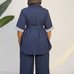 TURN UP STRIPE INNER SHIRT & PANT SET 355 - Image 6