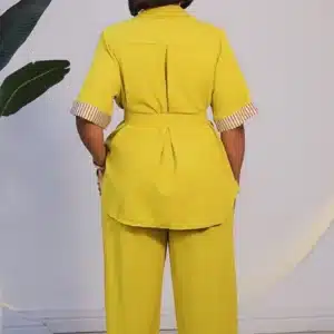 TURN UP STRIPE INNER SHIRT & PANT SET 355 - Image 5
