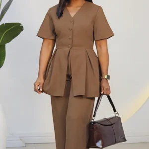 CASEMENT PEPLUM JACKET & PANT SET 1906 - Image 2