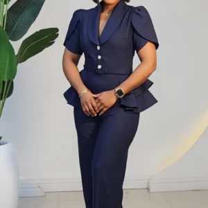 DOUBLE SIDE PEPLUM JUMPSUIT 0606 - Image 2