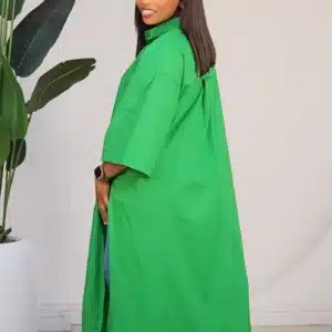DOUBLE SIDE SLIT BUTTON DOWN SHIRT DRESS 6063 - Image 11