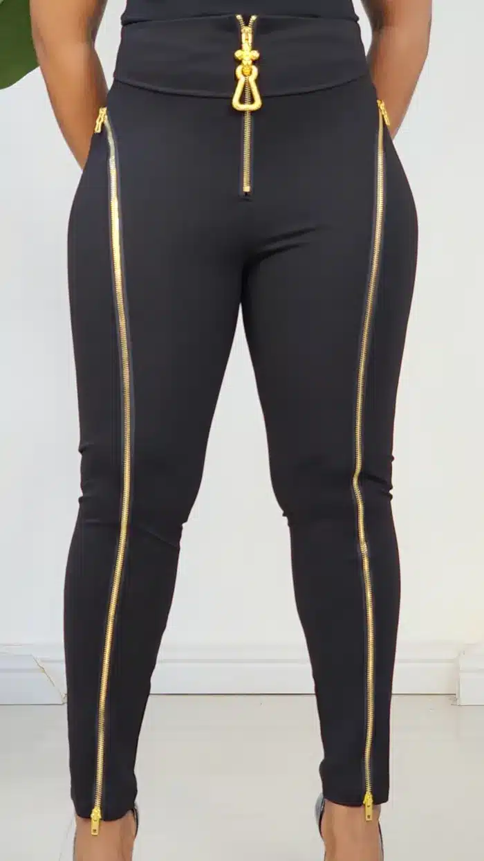 DOUBLE ZIP DETAIL JEGGINGS 9709 - Image 2