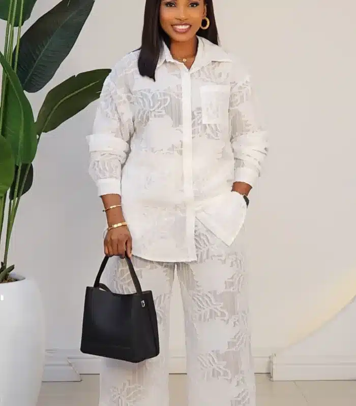 EMBROIDERY SHIRT & PANT SET 72261