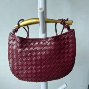 METAL HANDLE PLAITED BAG W-7592