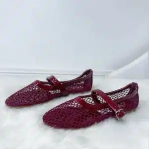 NET BUCKLE STRAP FLAT SHOE 3342-5 - Image 3