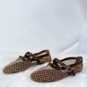 NET BUCKLE STRAP FLAT SHOE 3342-5 - Image 2