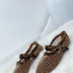 NET BUCKLE STRAP FLAT SHOE 3342-5 - Image 5