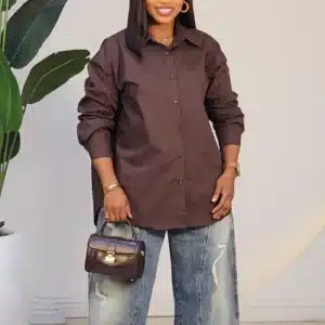 PLAIN OVERSIZED SHIRT LONG SLEEVE 2506 - Image 5