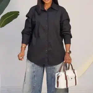 PLAIN OVERSIZED SHIRT LONG SLEEVE 2506 - Image 6