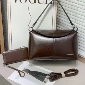 SHINNY LEATHER SHOULDER BAG TL703