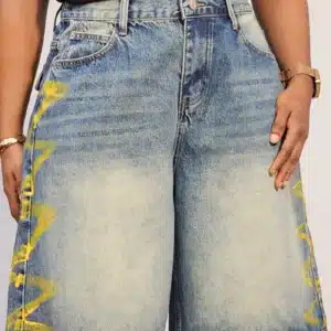 SPLASH SIDE DETAILED BAGGY JORT 8583