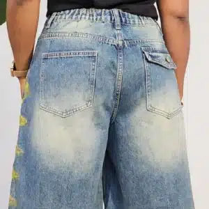 SPLASH SIDE DETAILED BAGGY JORT 8583 - Image 4