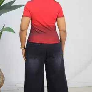 DOUBLE SIDE SPLASH PAINT MOM JEANS 8538 - Image 9