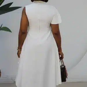 ASYMMETRIC HIGH NECK DRESS 6083 - Image 7