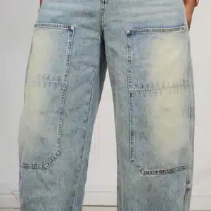BOLD POCKET FRONT & BACK MOM JEANS 8818 - Image 4