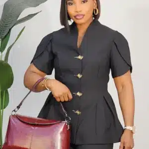 CASEMENT PEPLUM JACKET & PANT SET L932 - Image 5