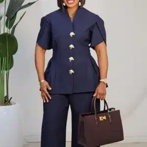 CASEMENT PEPLUM JACKET & PANT SET L932 - Image 2