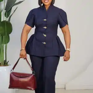 CASEMENT PEPLUM JACKET & PANT SET L932 - Image 4
