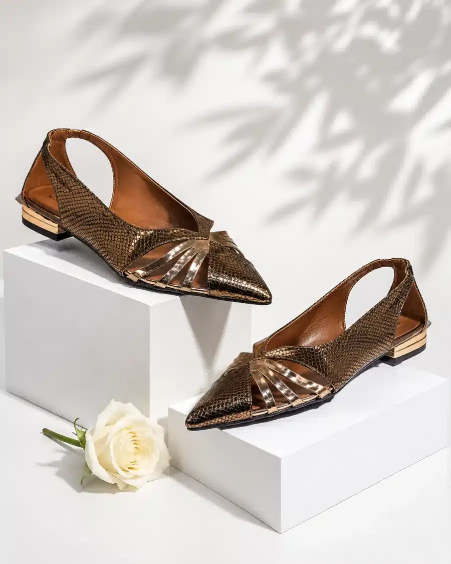 CROC CUT OUT COVER TOP FLAT SHOE 8809-26 - Image 3