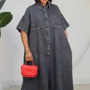 DENIM CHEST POCKET CULOTTE JUMPSUIT 80201 - Image 6