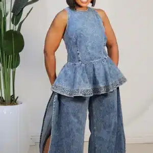 DOUBLE SIDE OVERLAP SLIT JEANS 0207 - Image 5