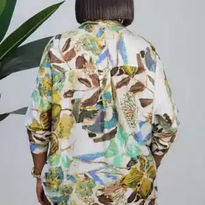 FLORAL FRONT STUD SHIRT Y598 - Image 8